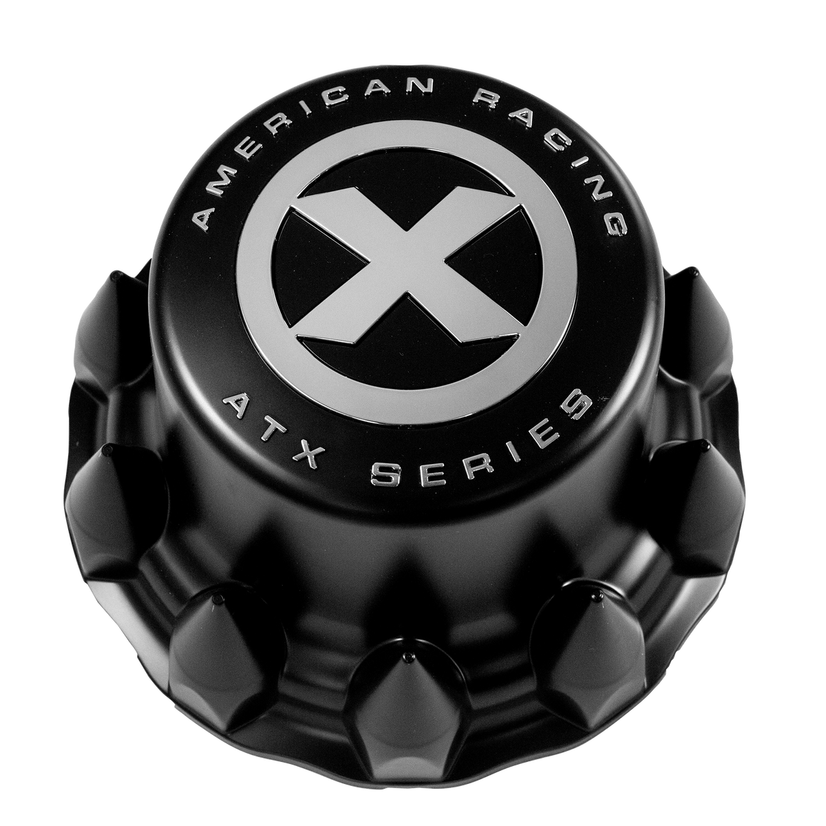 ATX Black Full Rear Snap-On Spike Hub Cap Cover