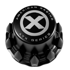 ATX Black Full Rear Snap-On Spike Hub Cap Cover