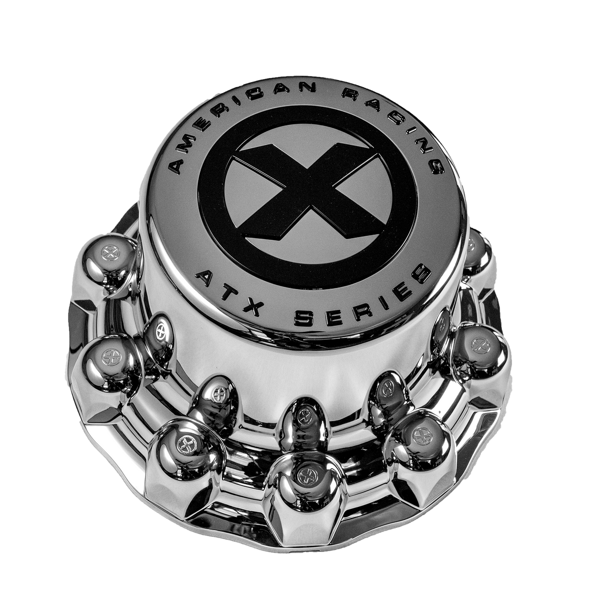 ATX Chrome Full Rear Snap-On Hub Cap Cover