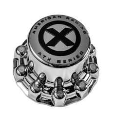 ATX Chrome Full Rear Snap-On Hub Cap Cover
