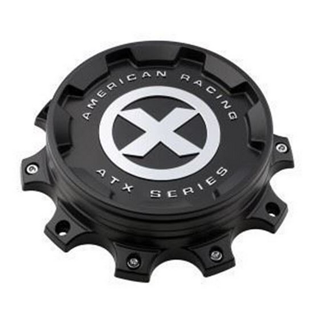 ATX Black Front Screw-On Hub Cap