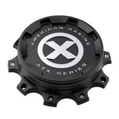 ATX Black Front Screw-On Hub Cap
