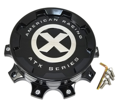 ATX Gloss Black Front Screw-On Hub Cap
