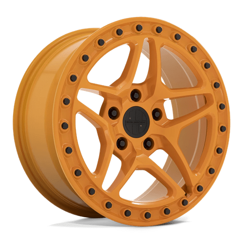 Victor Equipment 17x8 BRG GLOSS ORANGE W/ BLACK BOLTS +20mm