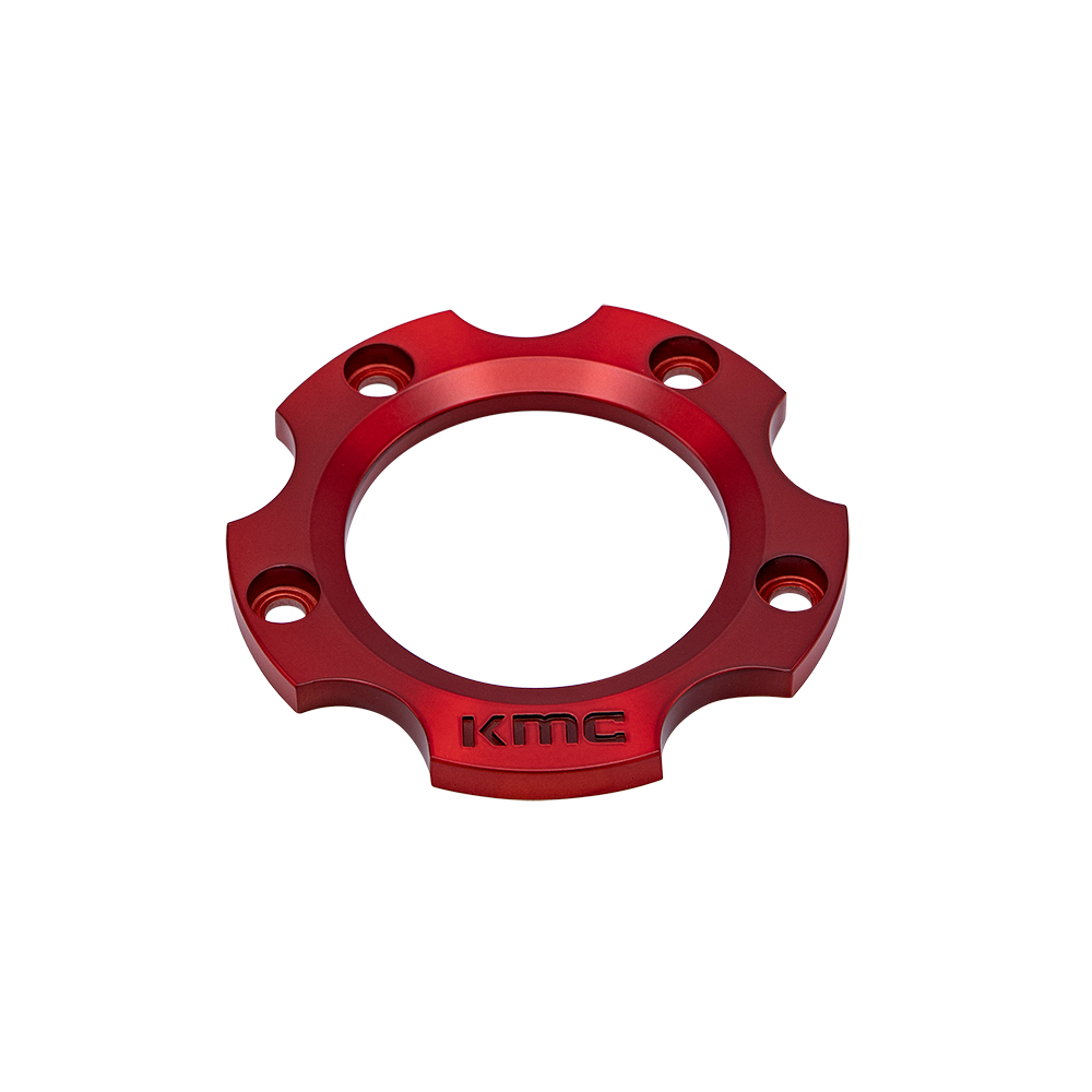 KMC Powersports Anodized Red 5X4.5 Cap Ring