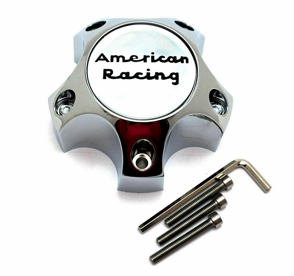 American Racing Chrome Small 5 Lug Style B Cap