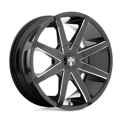 DUB 1PC 24x9 109 GLOSS BLACK MILLED +25mm