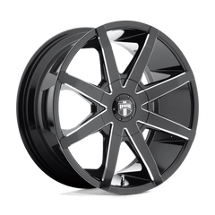 DUB 1PC 24x9 109 GLOSS BLACK MILLED +25mm
