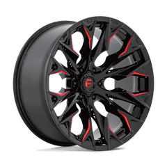 Fuel 1PC 22x10 823 GLOSS BLACK MILLED W/ CANDY RED +-18mm