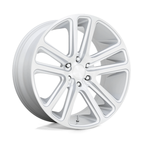 DUB 1PC 24x10 257 GLOSS SILVER BRUSHED FACE +30mm