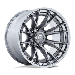 Fuel 1PC 24x12 402 PLATINUM W/ CHROME LIP +-44mm