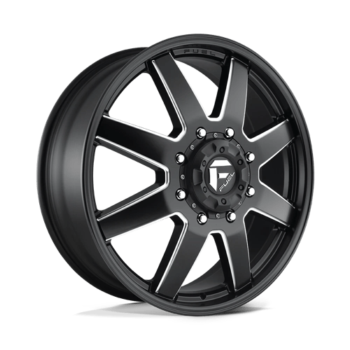 Fuel 1PC 24x8 538 MATTE BLACK MILLED +105mm