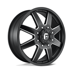 Fuel 1PC 24x8 538 MATTE BLACK MILLED +105mm