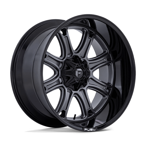 Fuel 1PC 22x9 853 MATTE GUNMETAL W/ BLACK LIP +1mm