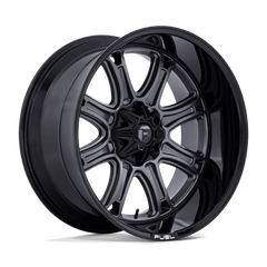Fuel 1PC 22x9 853 MATTE GUNMETAL W/ BLACK LIP +1mm