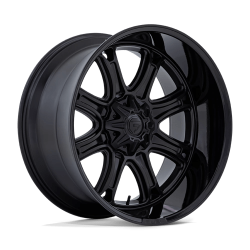 Fuel 1PC 22x10 853 MATTE BLACK W/ GLOSS BLACK LIP +10mm