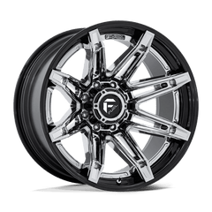 Fuel 1PC 22x12 401 CHROME W/ GLOSS BLACK LIP +-44mm