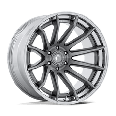 Fuel 1PC 22x10 403 PLATINUM W/ CHROME LIP +-18mm