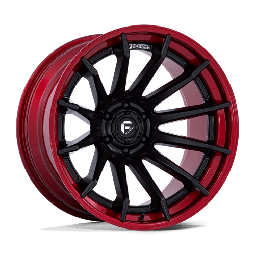 Fuel 1PC 22x10 403 MATTE BLACK W/ CANDY RED LIP +-18mm