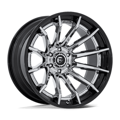 Fuel 1PC 22x12 403 CHROME W/ GLOSS BLACK LIP +-44mm