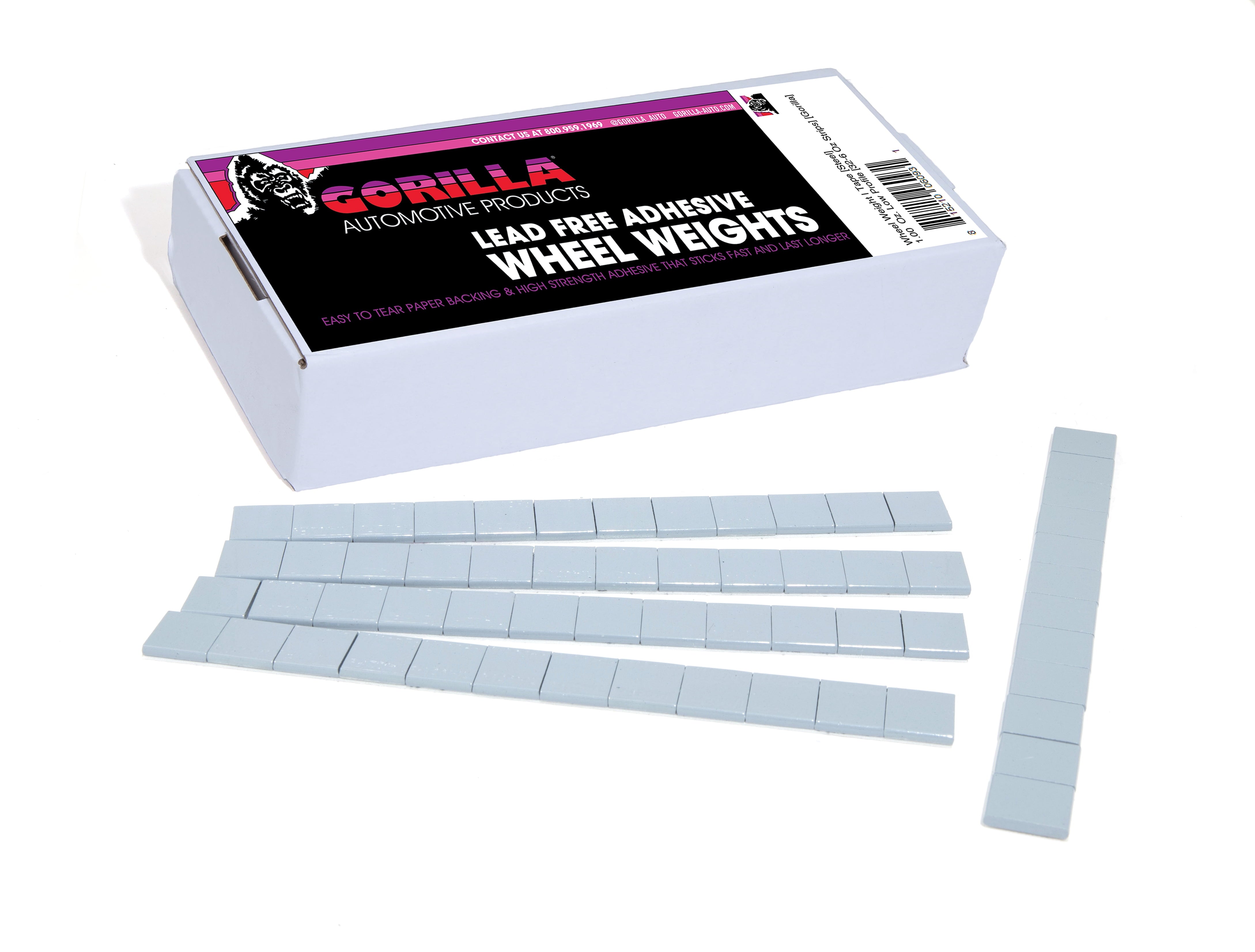 Gorilla 1/4 Oz L.P. 715 Segments Roll Silver Hub Cap
