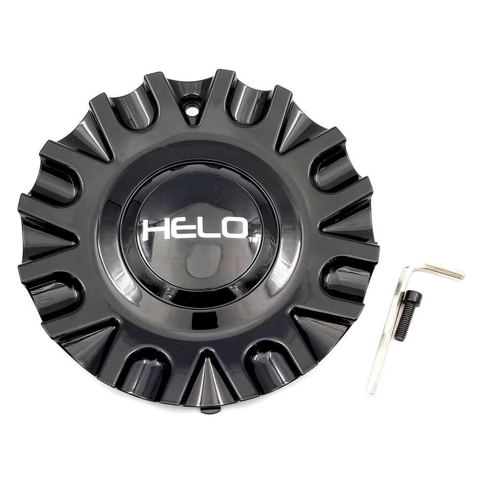 Helo HE913 Cap Bolt-On (Gloss Black/Chrome/Chrome) - All PCD