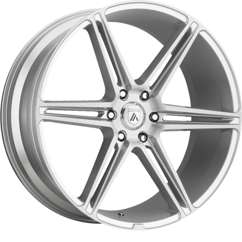 Asanti 20x9 ABL-25 Alpha 6 Brushed Silver +30mm