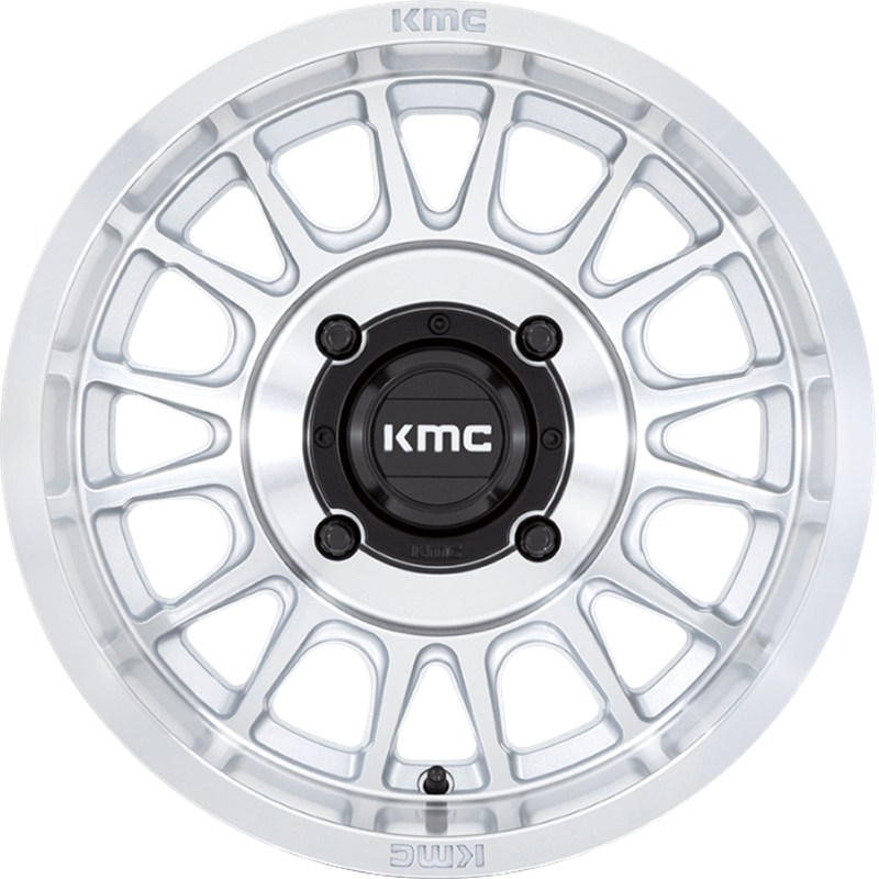 KMC Powersports 15x7 KS138 Impact UTV Silver w/ Machined Face +10mm