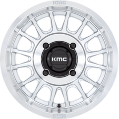 KMC Powersports 15x7 KS138 Impact UTV Silver w/ Machined Face +10mm