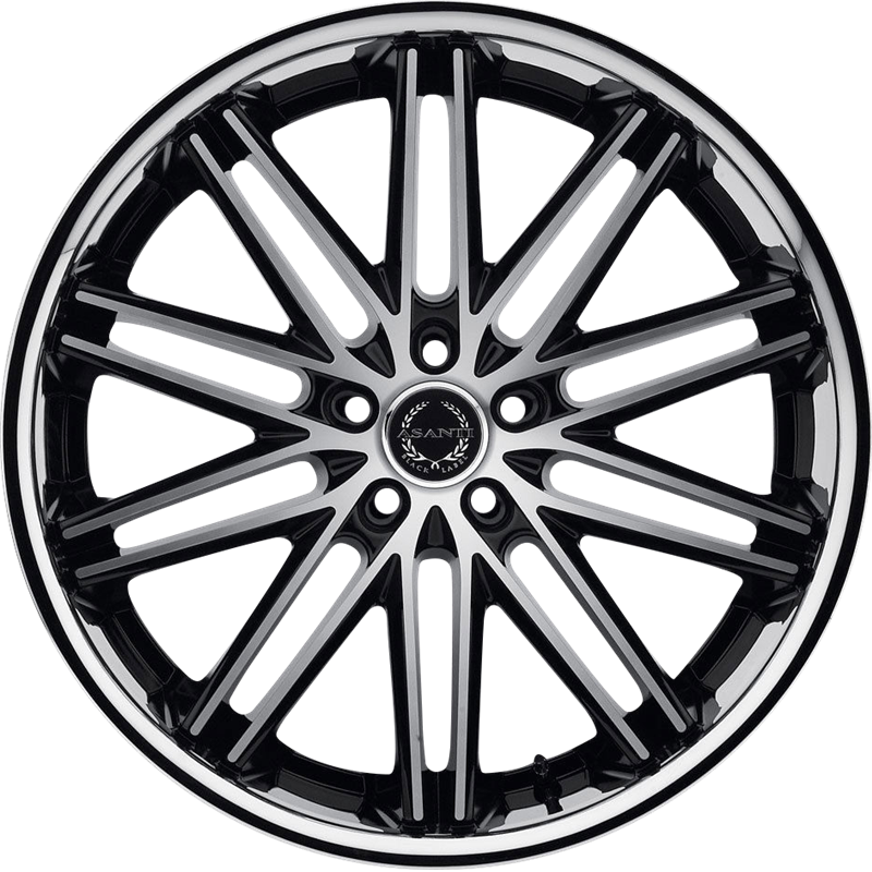 Asanti 20x8.5 ABL-10 Pollux Machined Face w/ Stainless Steel Lip +38mm