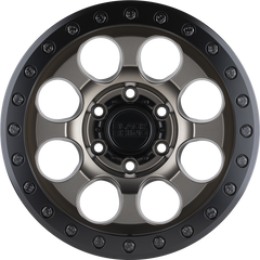 Black Rhino 17x8.5 Riot Beadlock Matte Bronze w/ Black Ring and Black Bolts -30mm