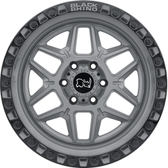 Black Rhino 20x9 Kelso Battleship Gray w/ Black Lip Edge and Black Bolts +18mm