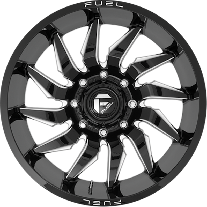 Fuel 20x9 D744 Saber Gloss Black Milled +1mm