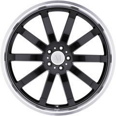 Mandrus 20x10 Wilhelm Gloss Black w/ Mirror Cut Lip +25mm