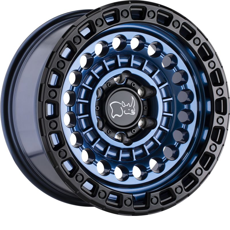 Black Rhino 20x9.5 Sentinel Cobalt Blue w/ Black Lip Edge +12mm