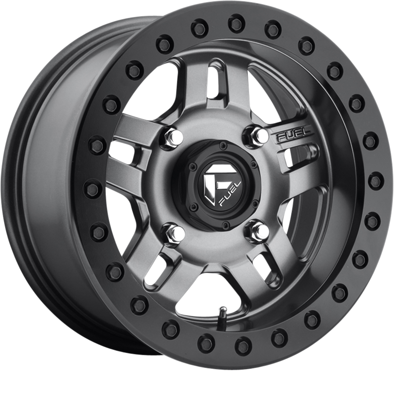 Fuel UTV 15x7 D918 Anza Beadlock Matte Gunmetal +13mm