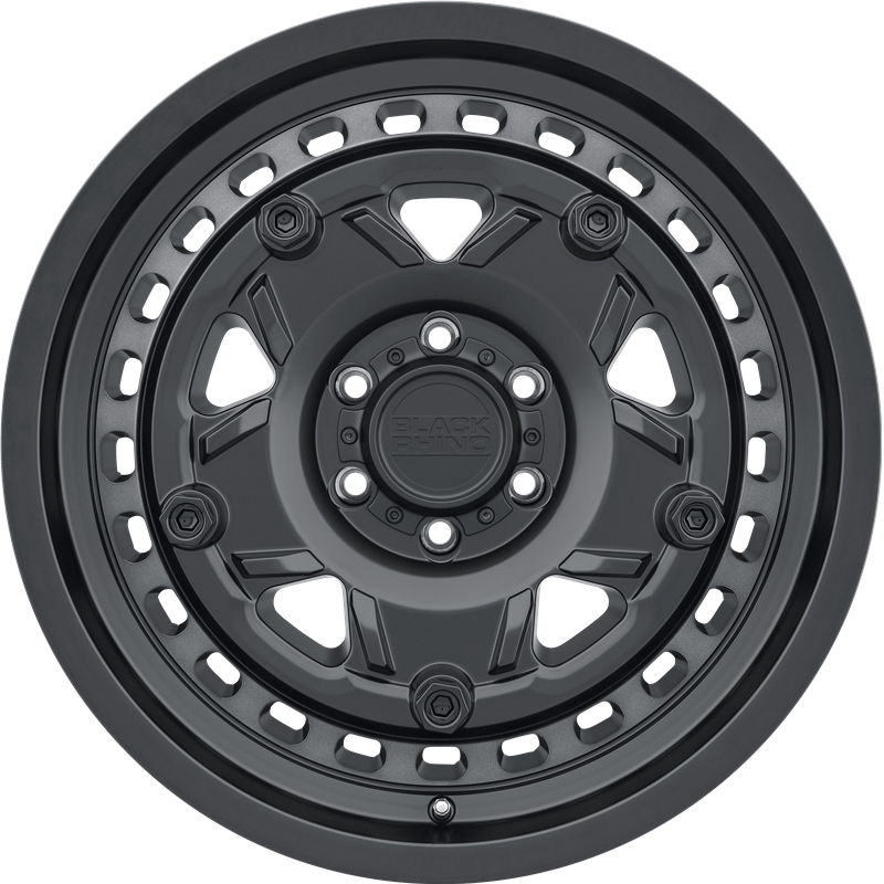 Black Rhino 18x9 Grange Matte Black w/ Machined Tinted Ring +12mm