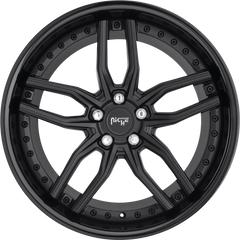 Niche 20x10 M194 Methos Satin Black w/ Gloss Black Lip +40mm