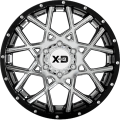 XD 20x10 XD203 Choptstix Chrome w/ Gloss Black Milled Lip -18mm