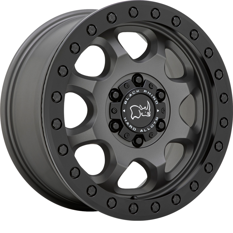 Black Rhino 17x8 Venture Matte Gunmetal w/ Black Hardware +38mm