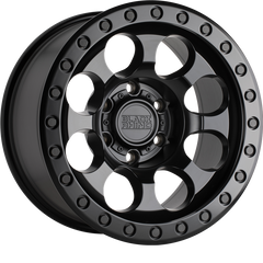 Black Rhino 17x9 Riot Matte Black w/ Black Bolts +12mm