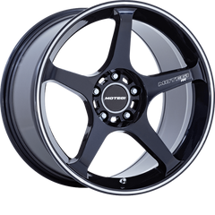 Motegi Racing 18x9.5 MR159 Battle V Obsidian Blue w/ Machined Lip Stripe +38mm