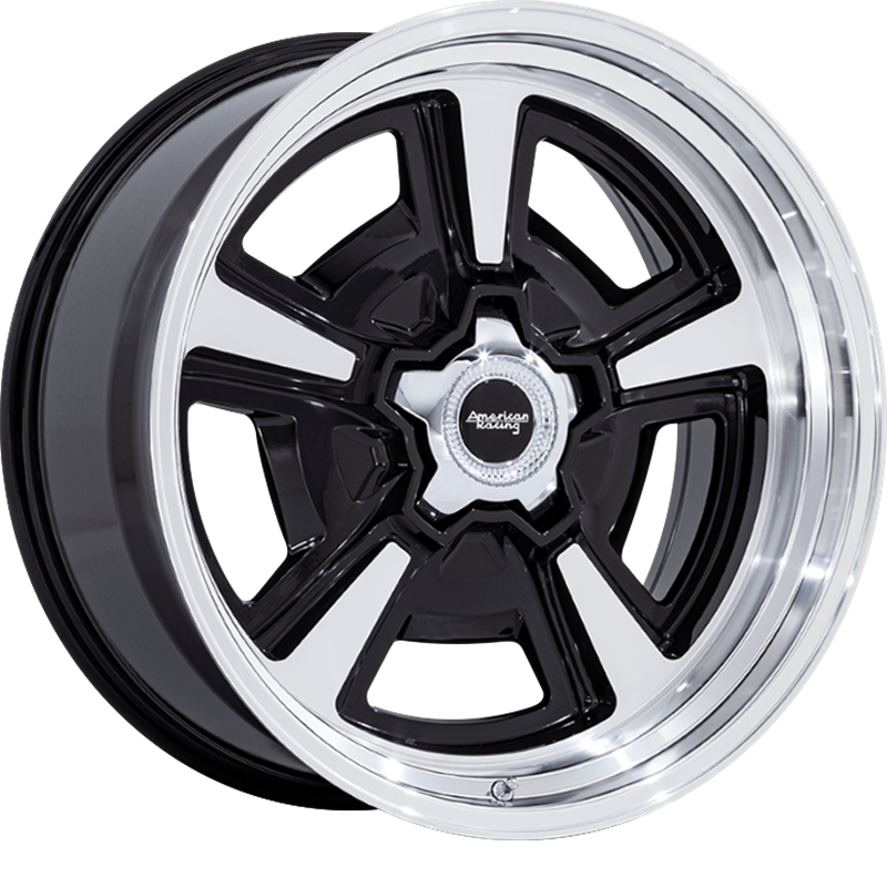 American Racing 18x9 VN517 Marauder Gloss Black Machined w/ Diamond Cut Lip +6mm