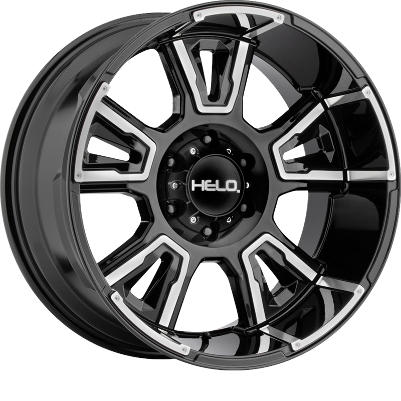 Helo 20x10 HE914 Gloss Black Machined -18mm