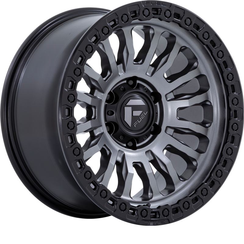 Fuel 17x8.5 FC857 Rincon Matte Gunmetal w/ Black Lip -1mm