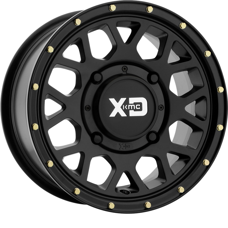 XD Powersports 15x6 XS135 Grenade Satin Black +38mm