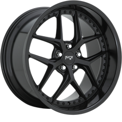 Niche 20x9 M226 Vice Satin Black w/ Gloss Black Lip +35mm