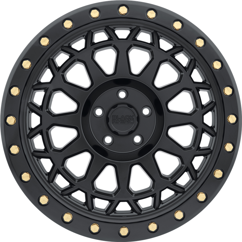 Black Rhino 18x9.5 Primm Matte Black w/ Brass Bolts +12mm