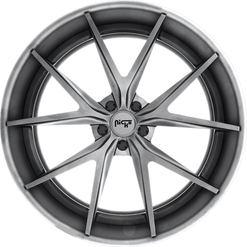 Niche 19x8.5 M116 Misano Matte Gunmetal +25mm