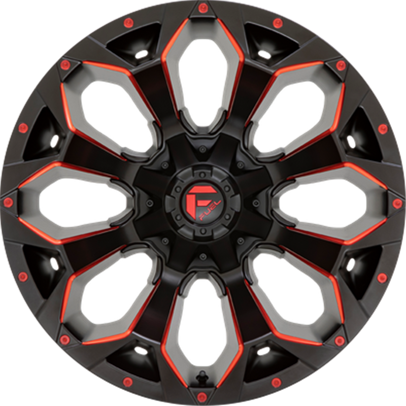 Fuel 18x9 D787 Assault Matte Black Red Milled +1mm